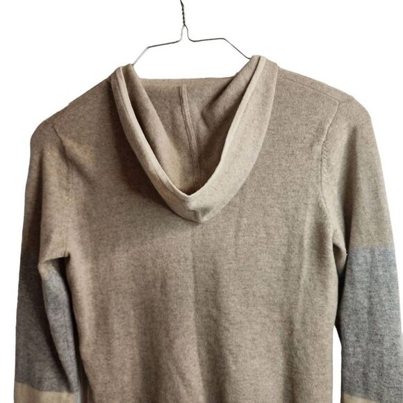 C.Cashmere Bloomingdale's NWOT Colorblock 2 Ply Cashmere Zip Up Jacket Ultra Sof - Picture 7 of 8